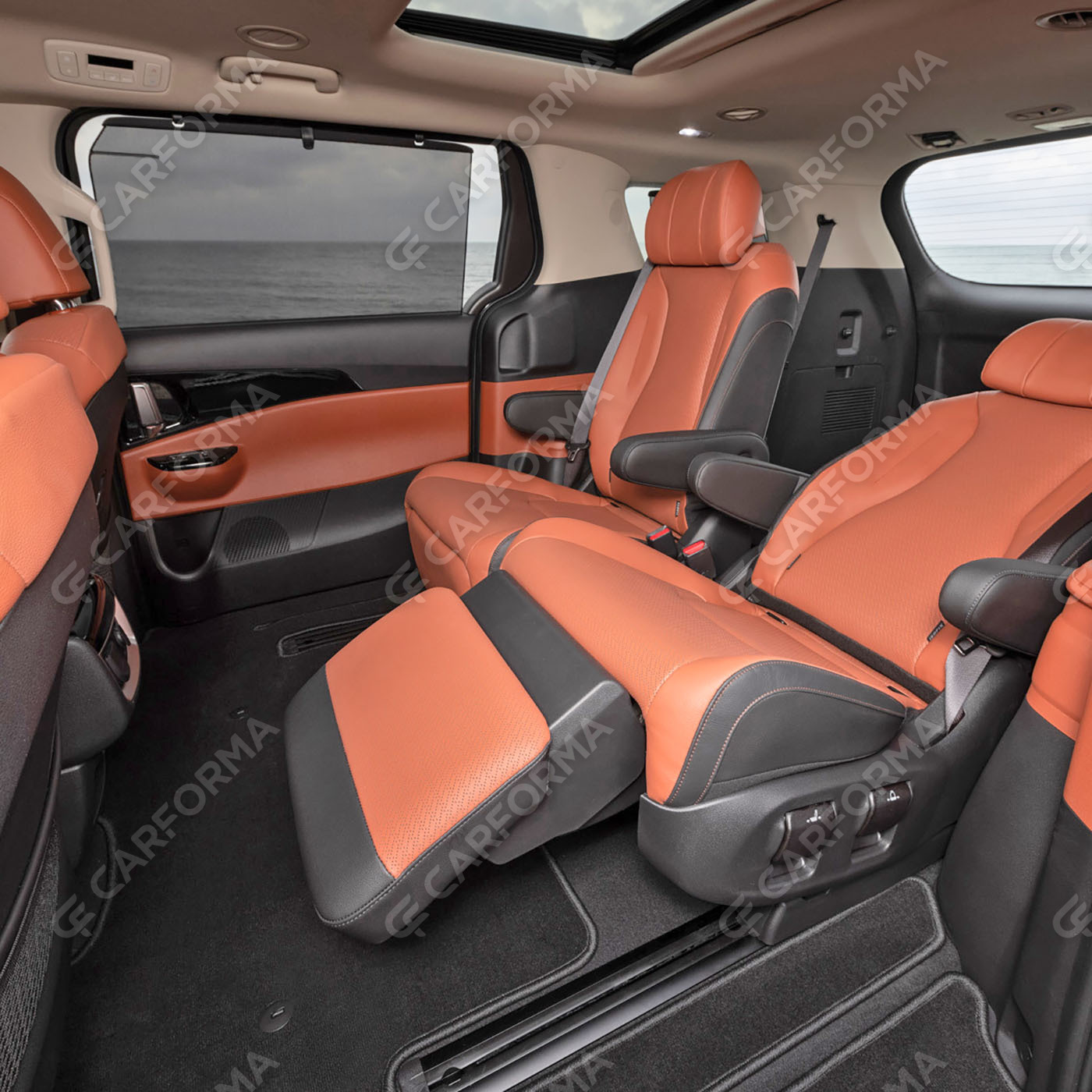 Ворсовые коврики на KIA Carnival IV 7 мест с оттоманками 2020&nbsp;-&nbsp;2026 в Пензе