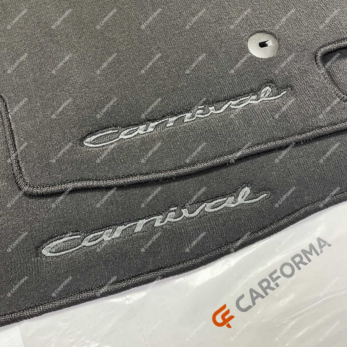 Ворсовые коврики на KIA Carnival IV 7 мест без оттоманок 2020&nbsp;-&nbsp;2025 в Пензе