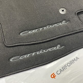 Ворсовые коврики на KIA Carnival III 7 мест 2014 - 2021 в Пензе Ворсовые коврики на KIA Carnival III 7 мест 2014 - 2021 в Пензе